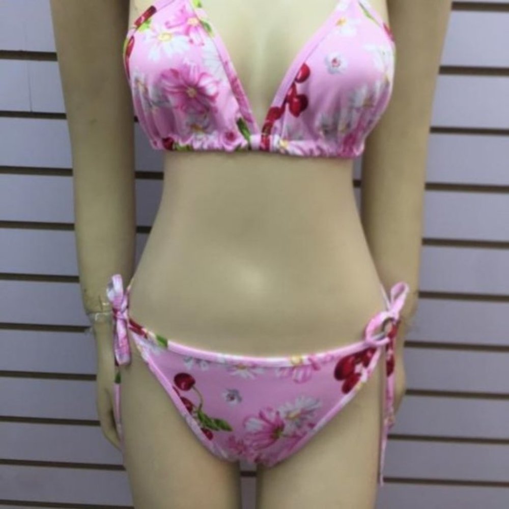 Chuns Pink Cherry Triangle 2 Piece Bikini